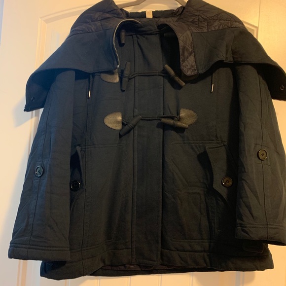 Burberry Zippered Hood Pea Coat - Navy - Picture 6 of 10
